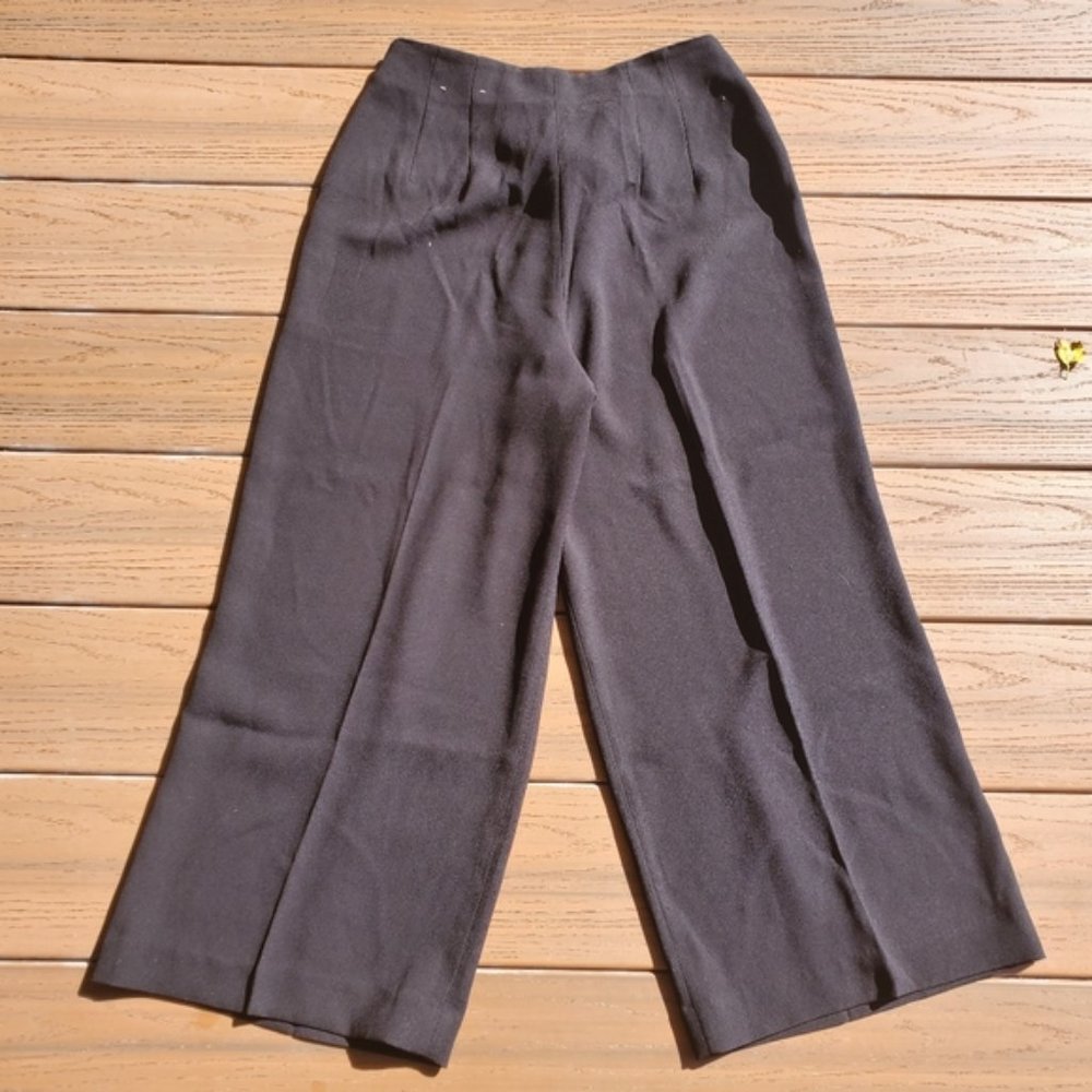 Express High Rise Cropped Culottes Pants Preppy Tie Waist Work Office Wide Leg 6 - Picture 5 of 9